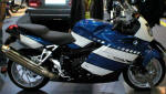 BMW K1200S in Indigo Blue and Alpine White