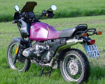 BMW R100GS in purple
