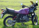 BMW R100GS in purple photo